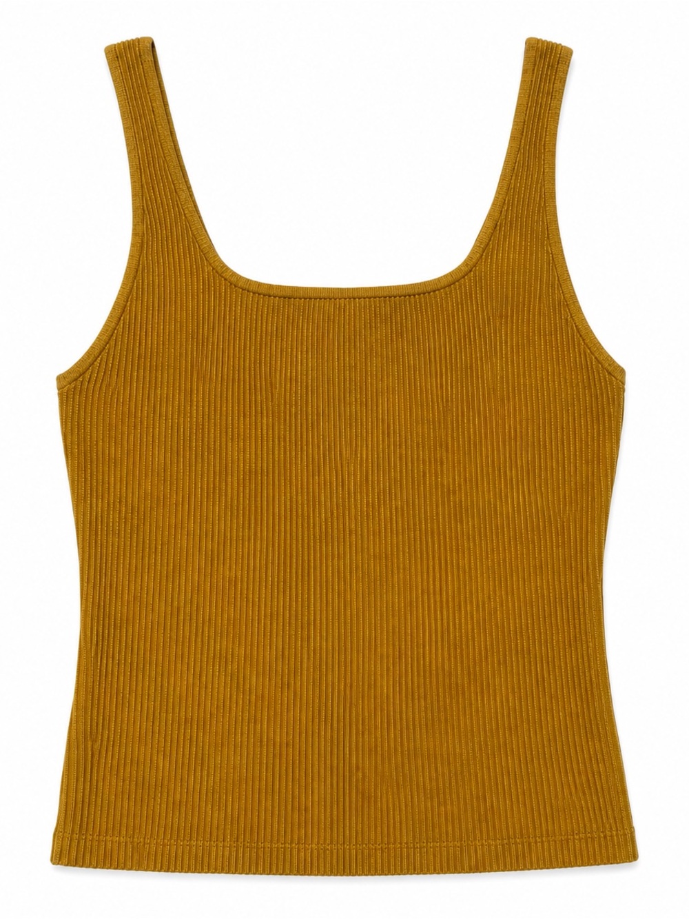Aritzia Babaton Sculpt Knit Tank Mustard Yellow SZ M